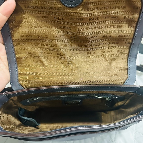 Ralph Lauren  Elegant Gray Leather Crossbody Bag - Picture 11 of 13
